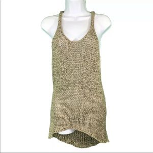 Express Crochet Knit Racer Back Tank Top Tunic